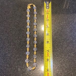 Anne Klein vintage gold necklace with lucite beads